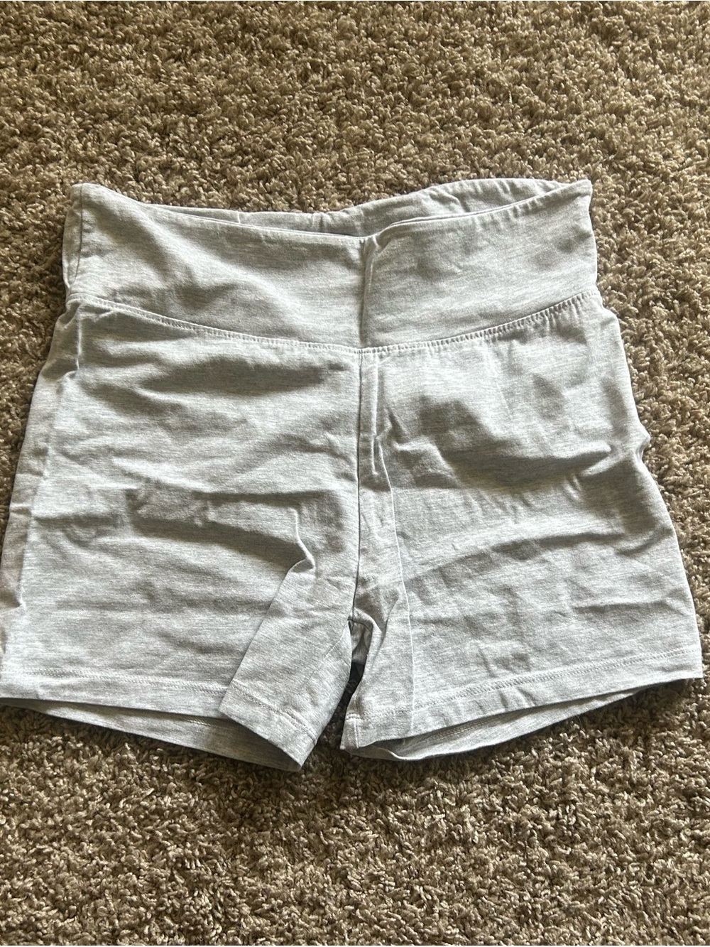 Primark Light Gray High-Waist Bike Shorts